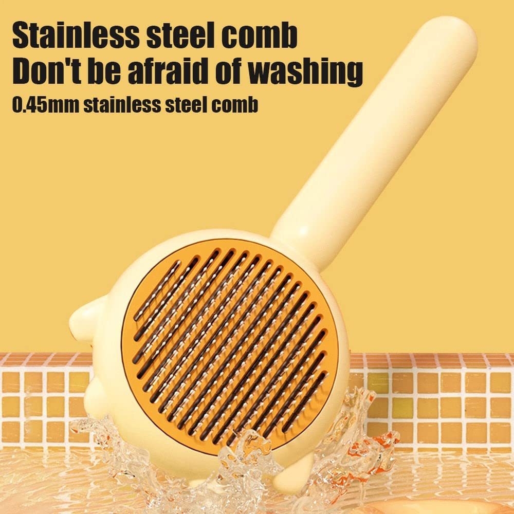 Pet Hair Grooming Brush – Easy Clean, For Cats & Dogs”