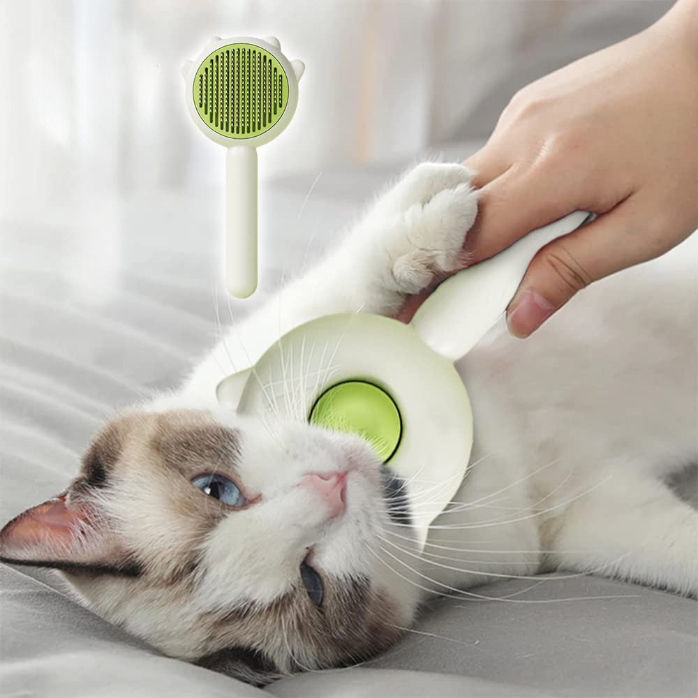 Pet Hair Grooming Brush – Easy Clean, For Cats & Dogs”