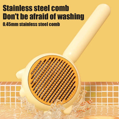 Pet Hair Grooming Brush – Easy Clean, For Cats & Dogs”