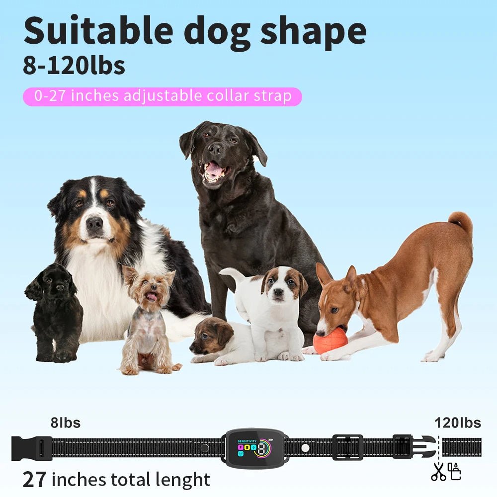 Smart Anti Barking Dog Collar – Rechargeable & Waterproof