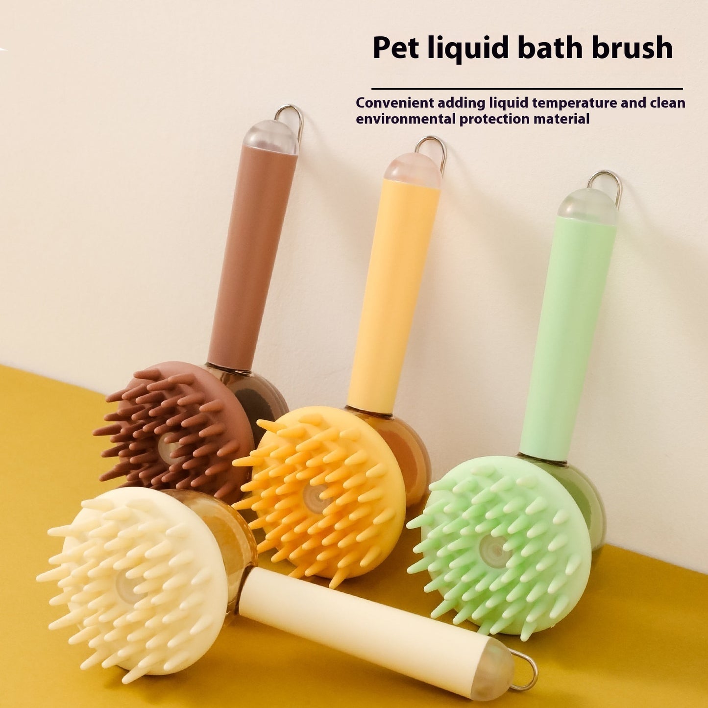 3-in-1 Pet Grooming Brush – Bath, Massage & Comb